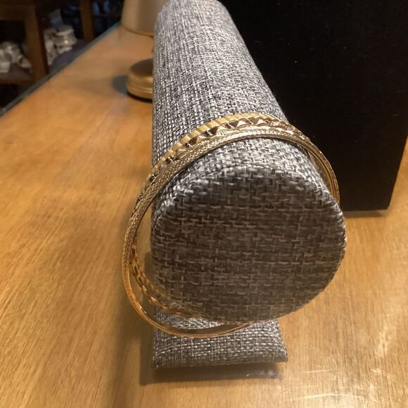 Set of 4 Goldtone Bangle Bracelets - Picture 3 of 6